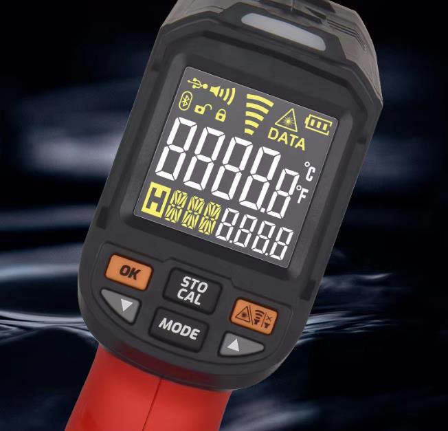 Industrial Laser Thermometer - Thermomètre infrarouge industriel haute température, pistolet