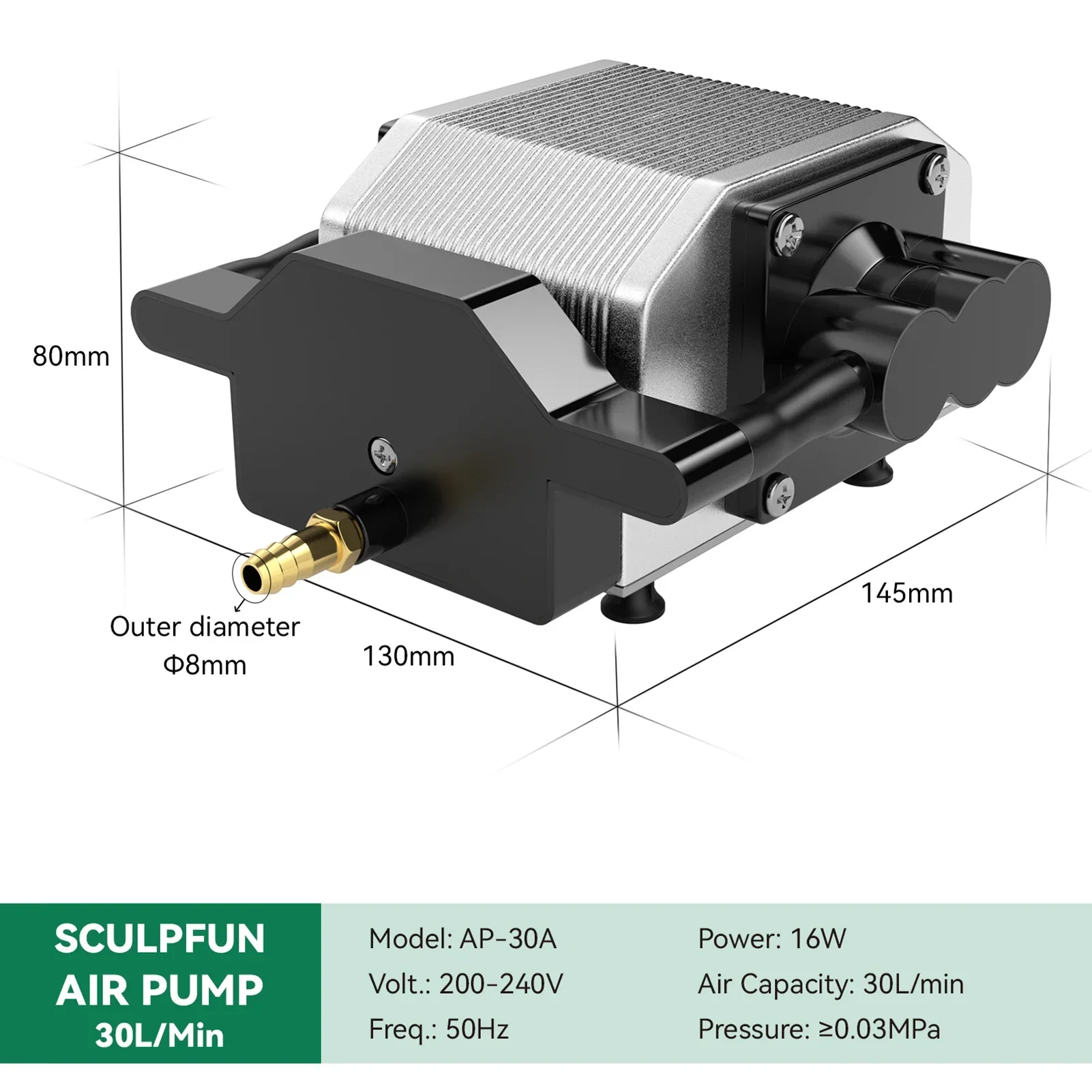 Air Assist Pump Laser - Pompe à air d'assistance laser 30L/Min