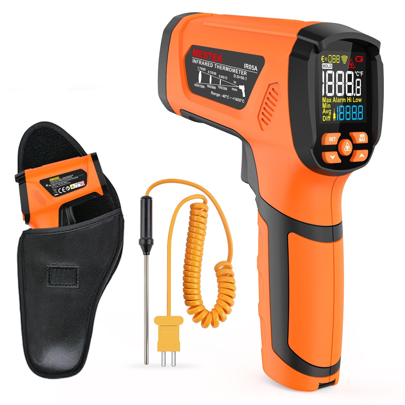 Thermomètre industriel LCD the - Industrial Laser Thermometer avis et prix