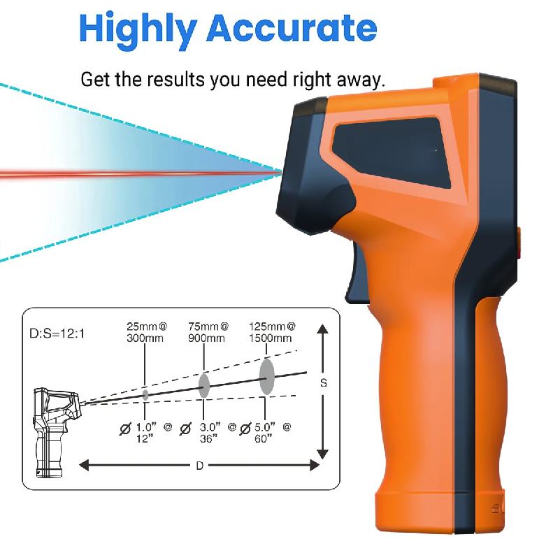 Thermomètre infrarouge portati - Industrial Laser Thermometer avis et prix