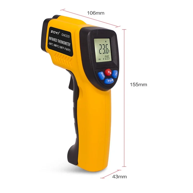 Thermomètre infrarouge portabl - Industrial Laser Thermometer avis et prix